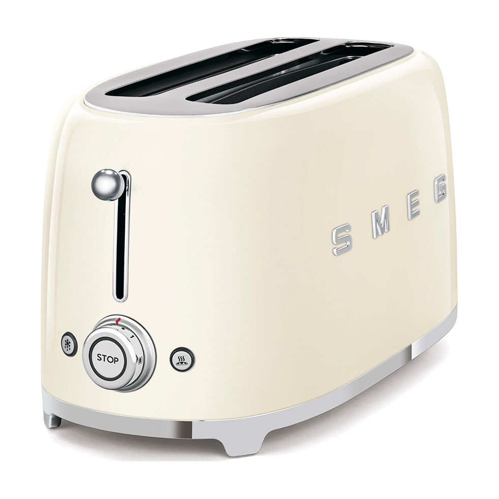 Tostadora Smeg TSF02CREU crema, 4 rebanadas y 1500 W