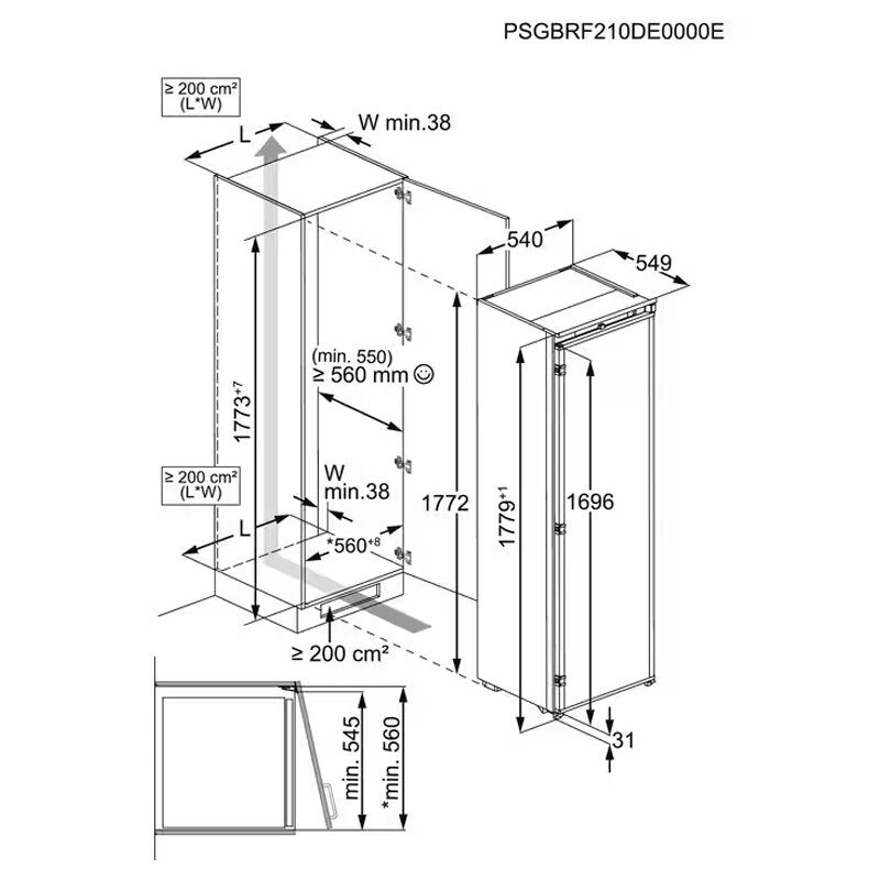 Frigorífico integrable 1 Puerta Electrolux ERD6DE18S1 (1)