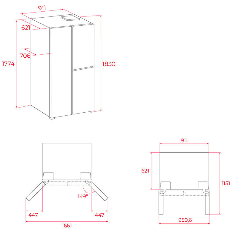 Frigorífico Americano Teka RLF85950 Cristal Negro (1)