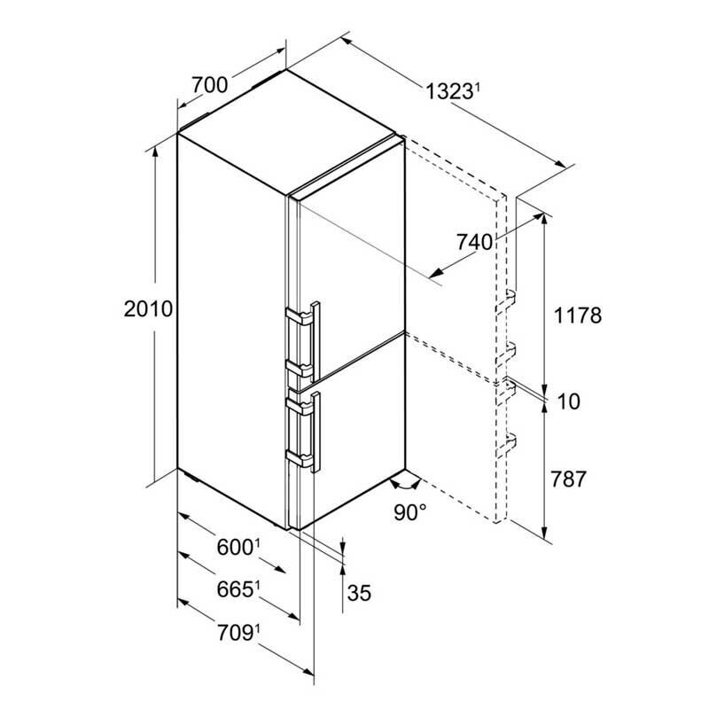 Frigorífico Combi Liebherr CBNef5735-21 001 Inox (1)