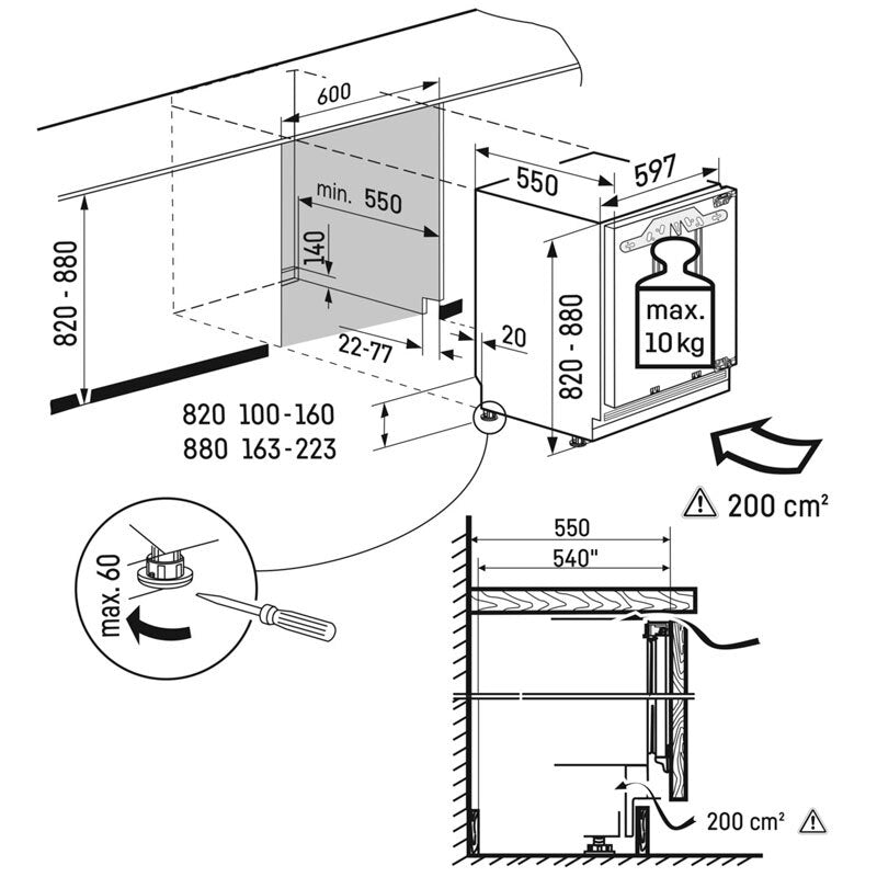Frigorífico 1 puerta integrable Liebherr UIK 1510 001 26 (1)