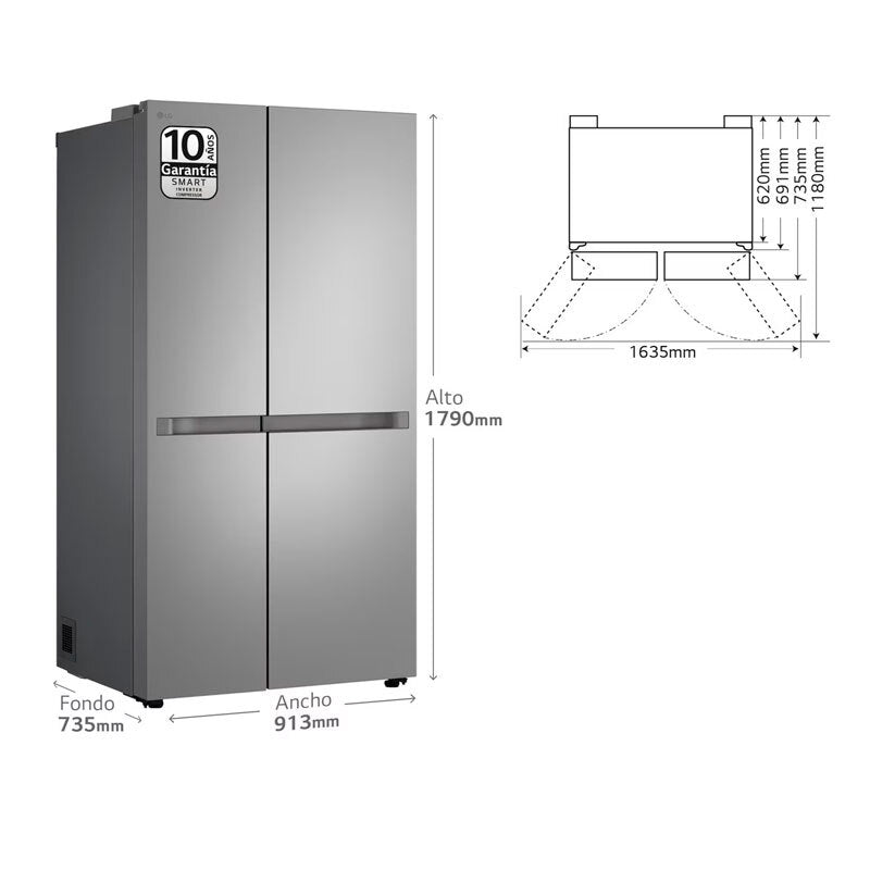 Frigorífico Americano LG GSBC40PYPE Inox (1)