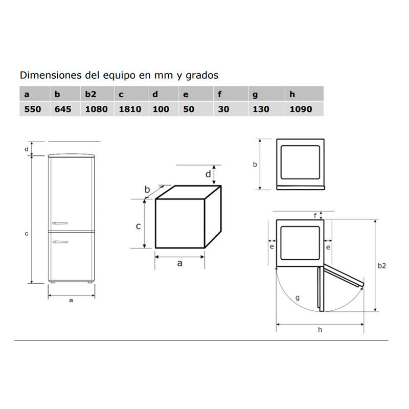 Frigorífico Combi Exquisit RKGC250-70-H-160E Negro Mate (1)