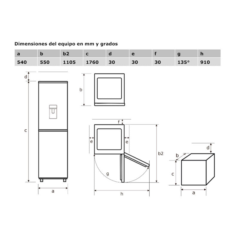 Frigorífico Combi Exquisit KGC265-70-WS-040E Inox (1)