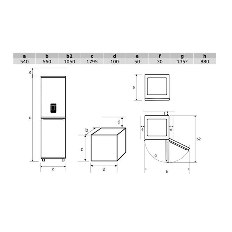 Frigorífico Combi Exquisit KGC265-70-NF-040C Inox (1)