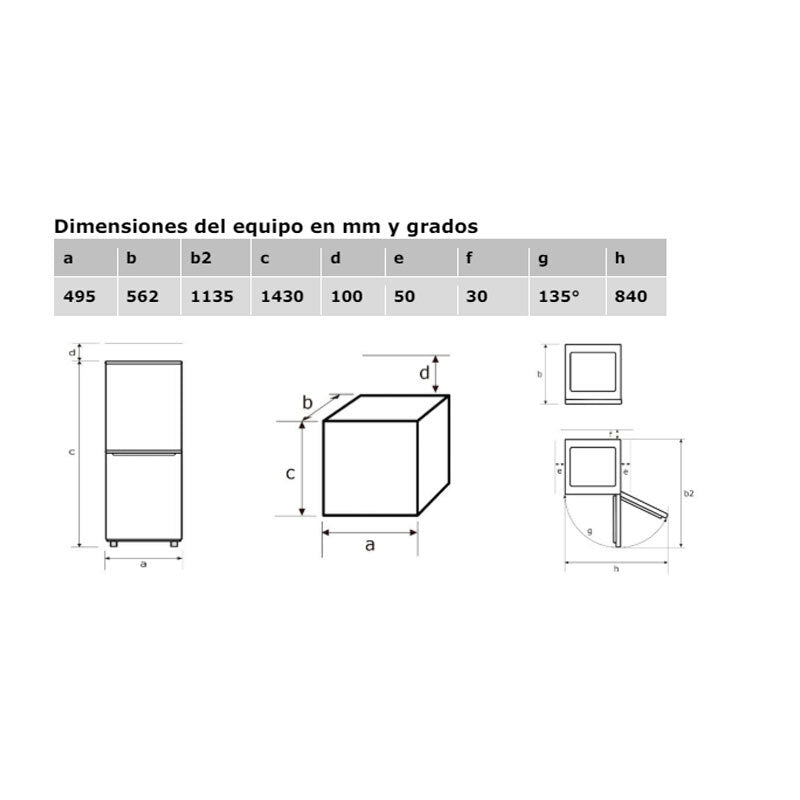 Frigorífico Combi Exquisit KGC232-60-E-040E Blanco (1)