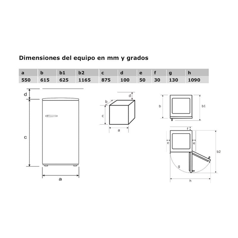 Frigorífico 1 Puerta Exquisit RKS120-V-H-160F Negro Mate (1)