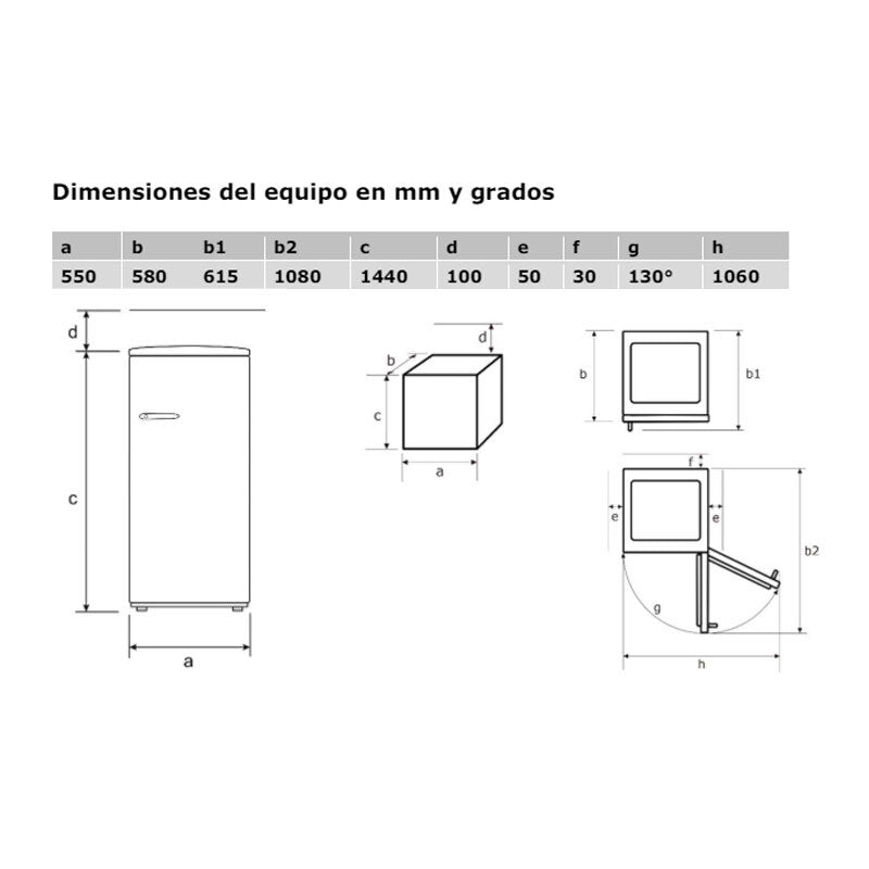 Frigorífico 1 Puerta Exquisit RKS325-V-H-160E Negro Mate (1)