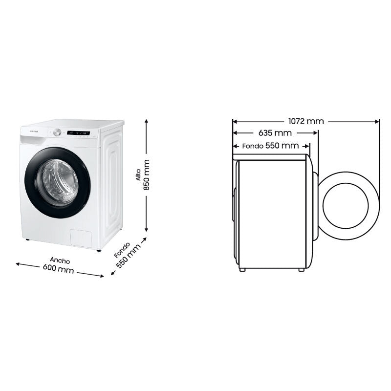 Lavadora Samsung WW90T504DAWCS3 9Kg (1)