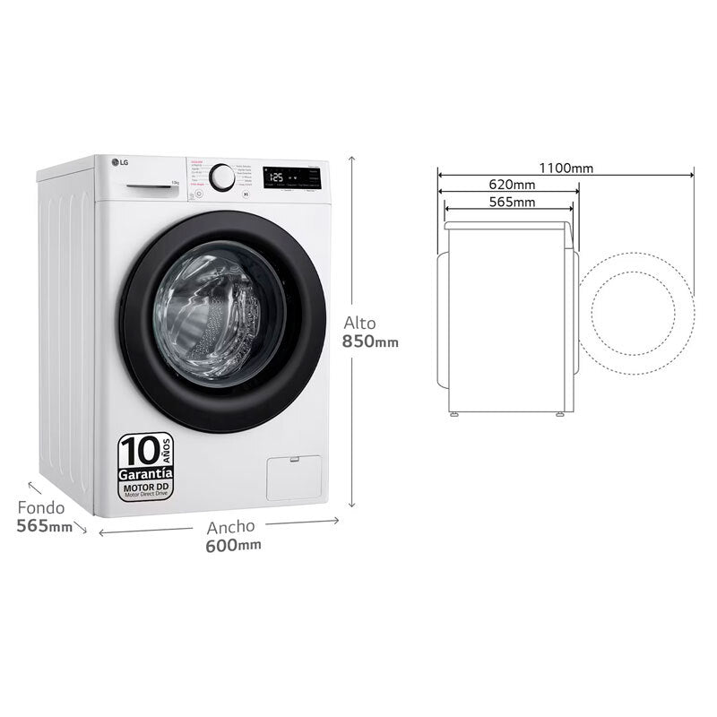 Lavadora LG F4WR5010A6W 10Kg (1)