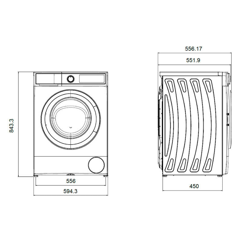 Lavadora Integrable Exquisit WMI8120-E-070D 8Kg (1)