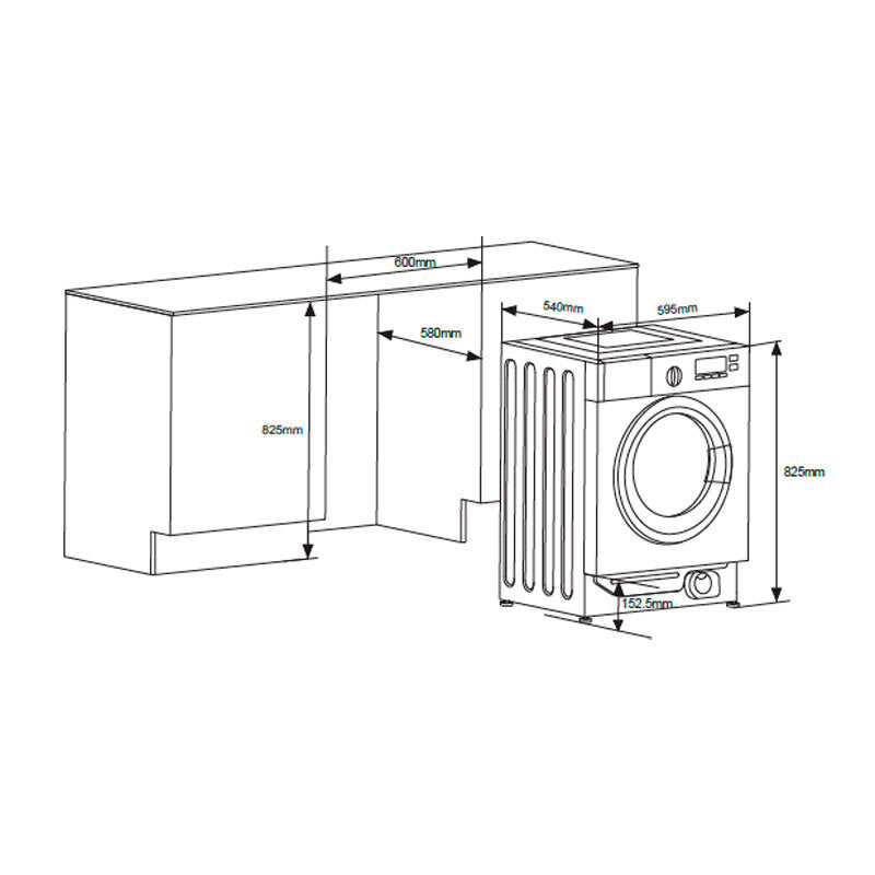 Lavasecadora integrable Hisense WD3M841BWIES 8Kg (1)