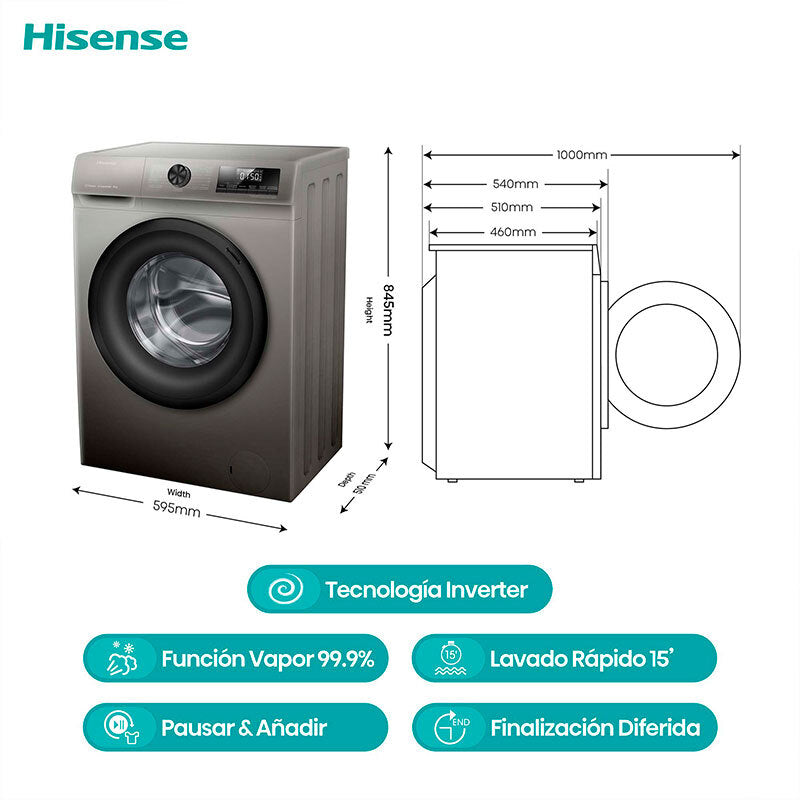 Lavadora Hisense WFQP8014EVMT 8Kg (1)