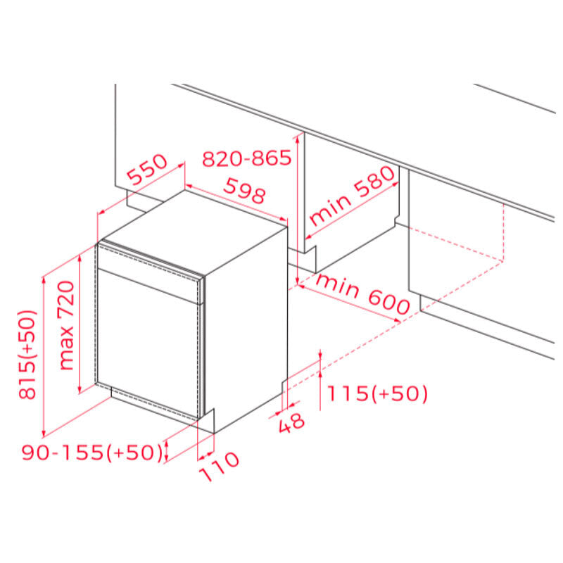 Lavavajillas integrable Teka DFI46710 WH 60 cm (1)