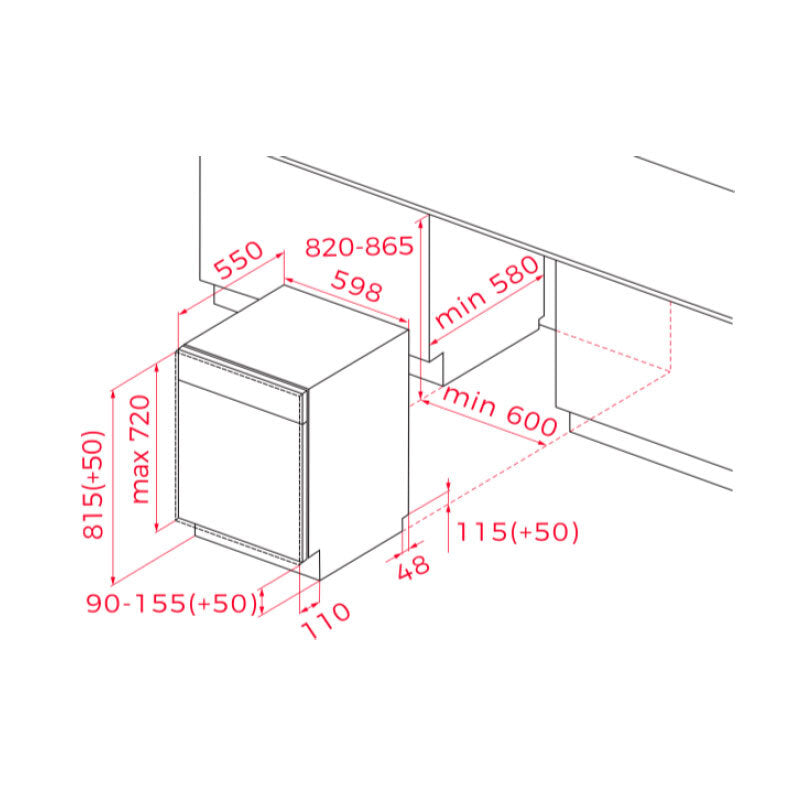 Lavavajillas integrable Teka DFI46740 60 cm (1)