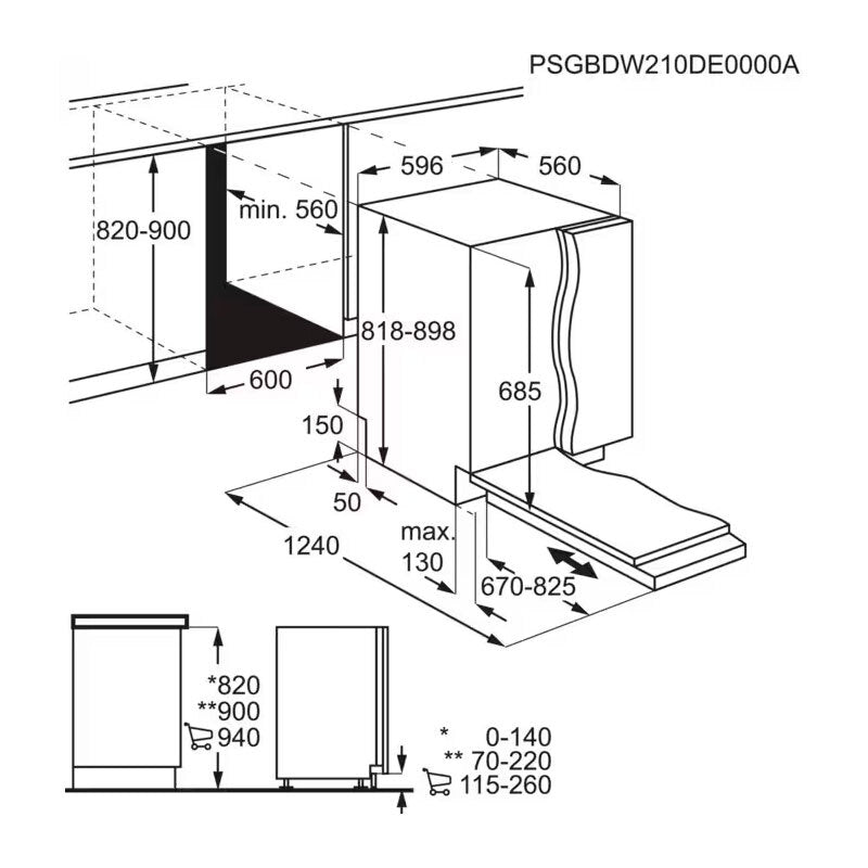 Lavavajillas integrable AEG FSE76738P 60 cm (1)