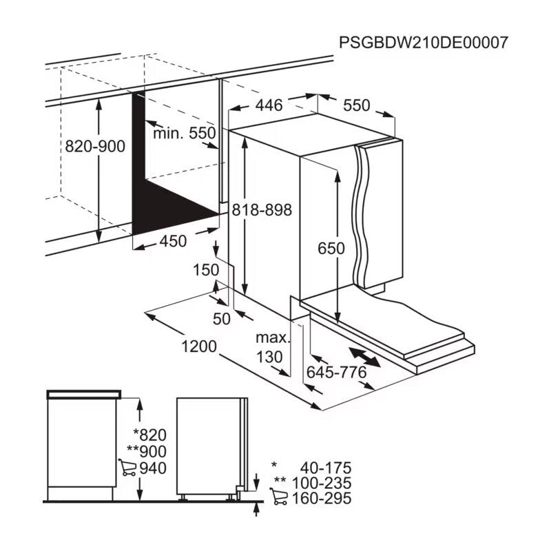 Lavavajillas integrable AEG FSE73507P 45 cm (1)