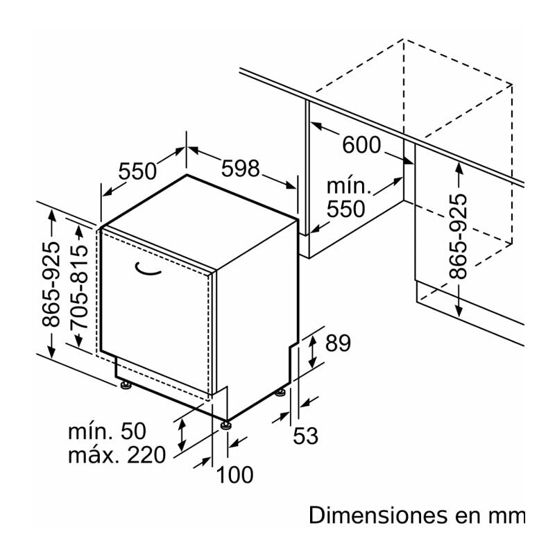 Lavavajillas integrable Balay 3VH5331DP 60 cm (1)