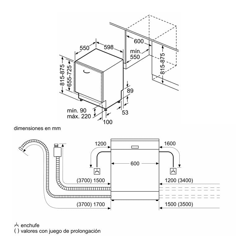 Lavavajillas integrable Bosch SMD8TCX04E 60 cm (1)