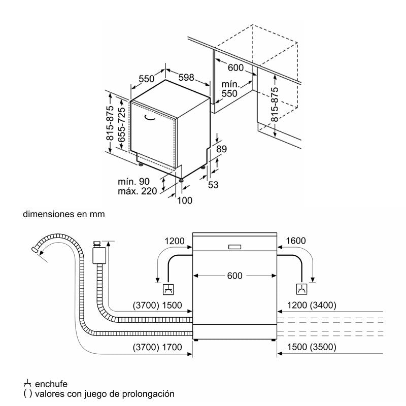 Lavavajillas integrable Bosch SMV6ZCX10E 60 cm (1)