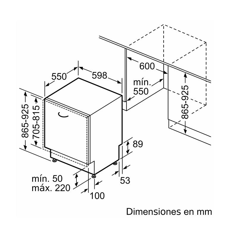 Lavavajillas integrable Bosch SBH4ECX28E 60 cm (1)