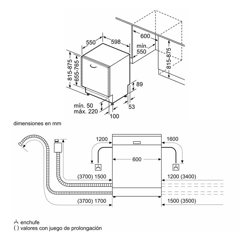 Lavavajillas integrable Bosch SMH4EVX08E 60 cm (1)