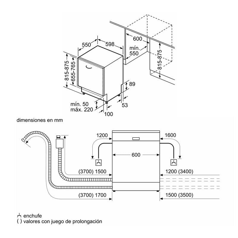 Lavavajillas integrable Bosch SMH4HVX03E 60 cm (1)