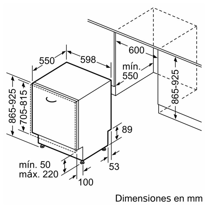 Lavavajillas integrable Siemens SX73EX22CE 60 cm (1)