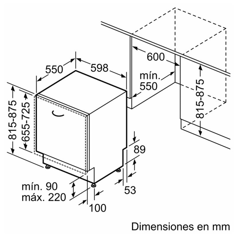 Lavavajillas integrable Siemens SN63HX16TE 60 cm (1)