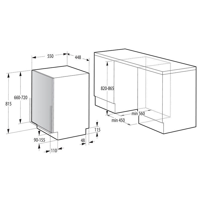 Lavavajillas integrable Hisense HV543D10 45 cm (1)