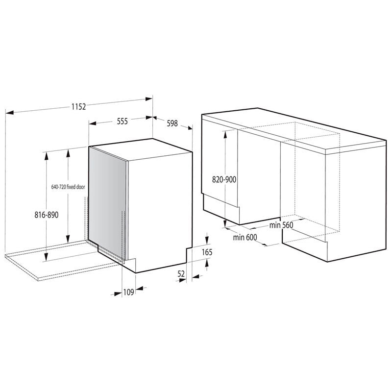 Lavavajillas integrable Hisense HV663C60 60 cm (1)