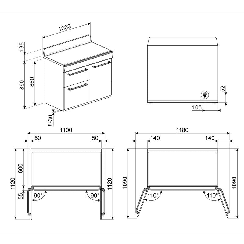 Cocina Smeg TR103IP2 100 cm (1)