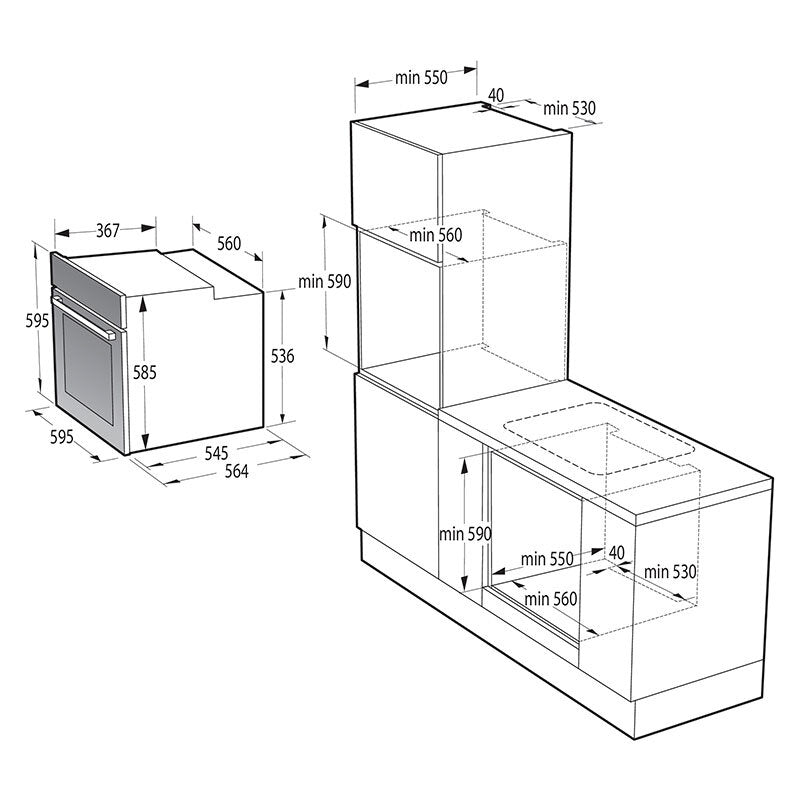 Horno Hisense BI65346PDBGWIFI Cristal Negro (1)