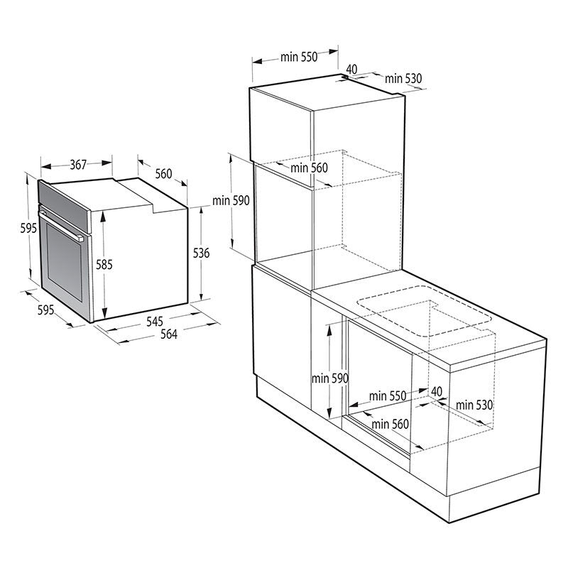 Horno Hisense BSA66346ADBGWIFI Cristal Negro (1)