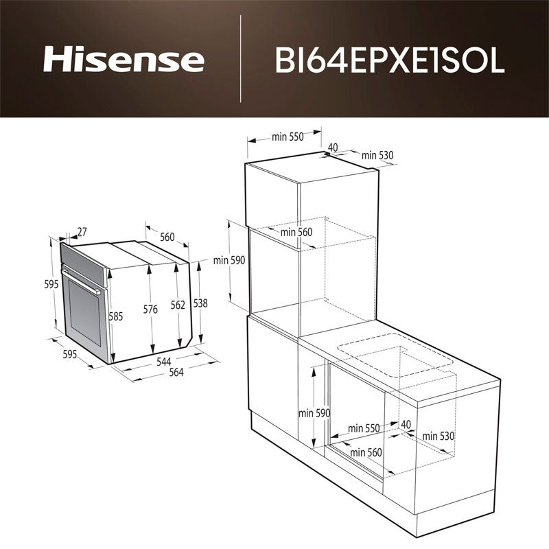 Horno Hisense BI64EPXE1SOL Inox (1)