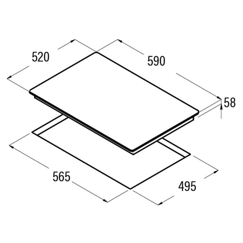 Placa Inducción Cata IB6403E2 BK 59 cm (1)