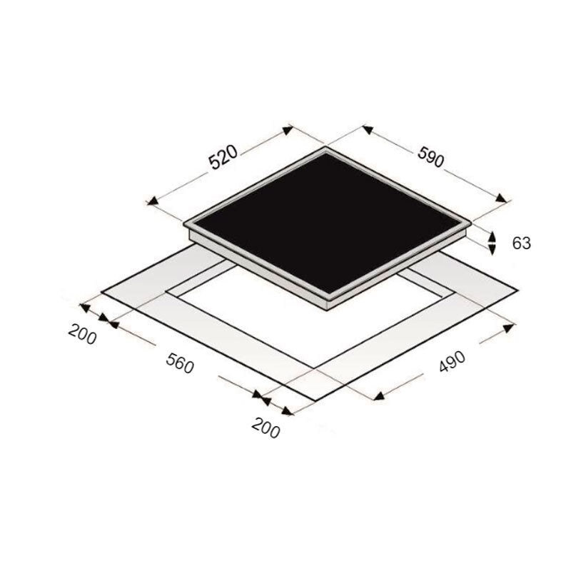 Placa Inducción Exquisit EKI 653F 60 cm (1)