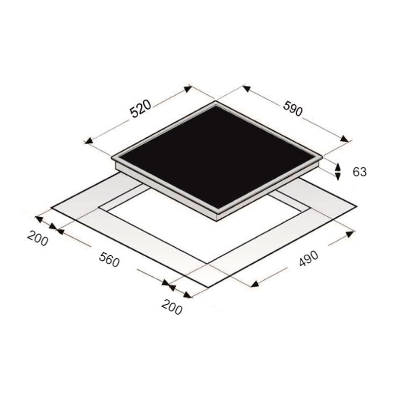 Placa Inducción Exquisit EKI 630 60 cm (1)