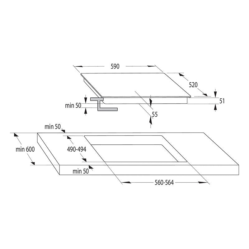 Placa Inducción Hisense HI6321BSOLCE 60 cm (1)