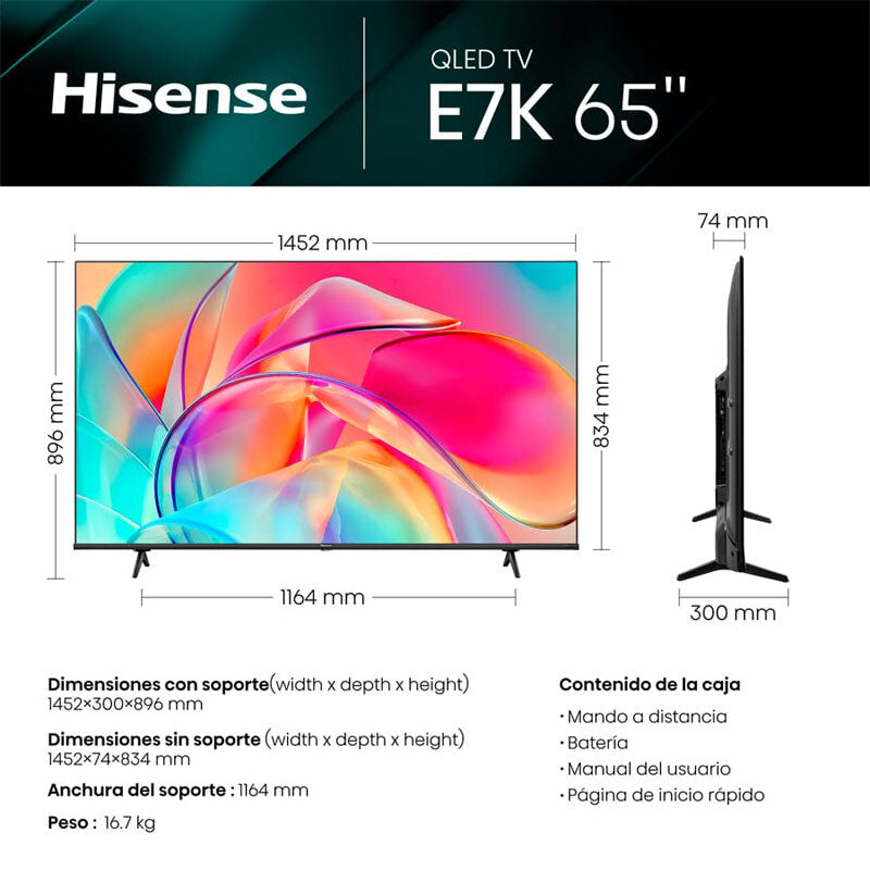 TV Hisense 65E77KQ QLED 4K 65" (1)