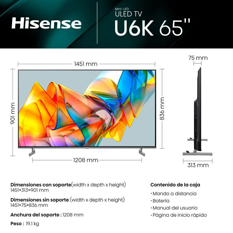 TV Hisense 65U6KQ MiniLED 4K 65'' (1)