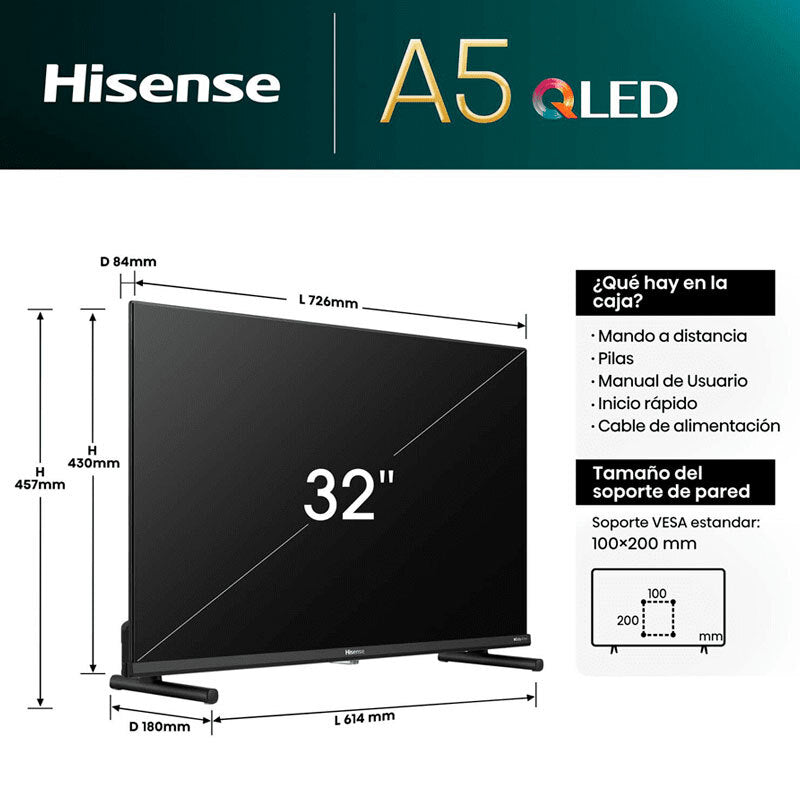 TV Hisense 32A5NQ QLED 4K 32" (1)