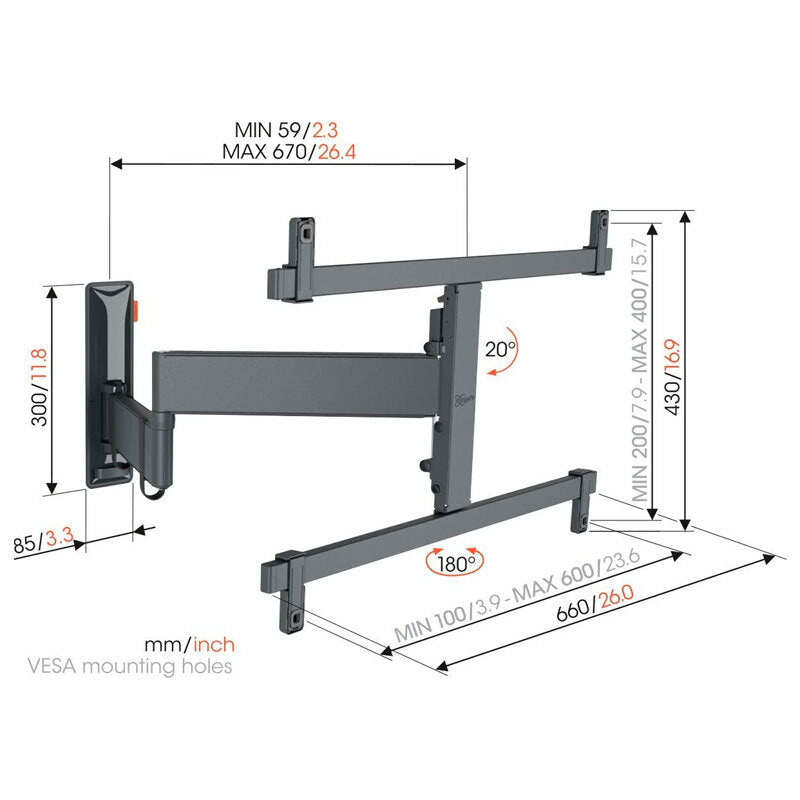 Soporte TV Vogels TVM 3663 40" a 77" (1)