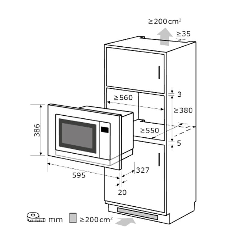 Microondas Integrable Exquisit EMW20DG020 Inox (1)