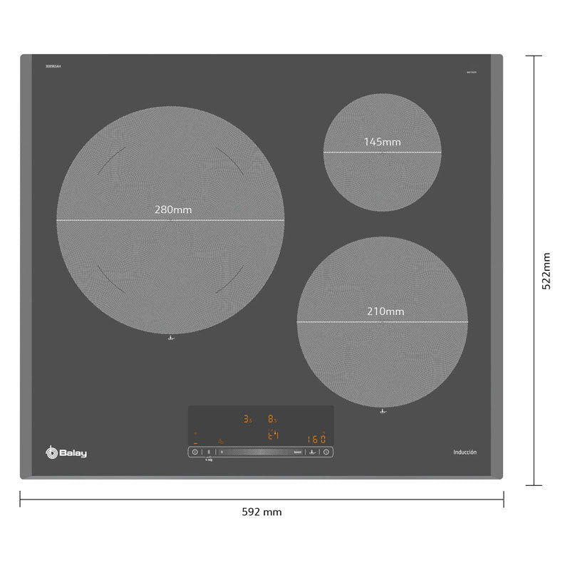 Placa Inducción Balay 3EB965AH 60 cm (4)