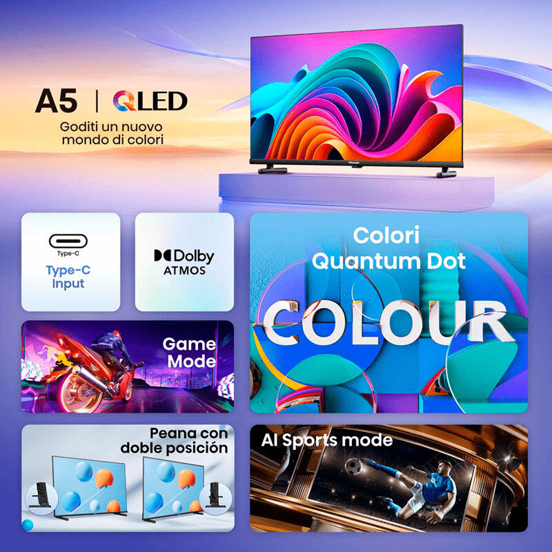 TV Hisense 32A5NQ QLED 4K 32" (9)