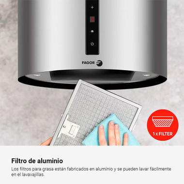 Campana decorativa de Isla Fagor 3CFC455IX 39 cm (4)