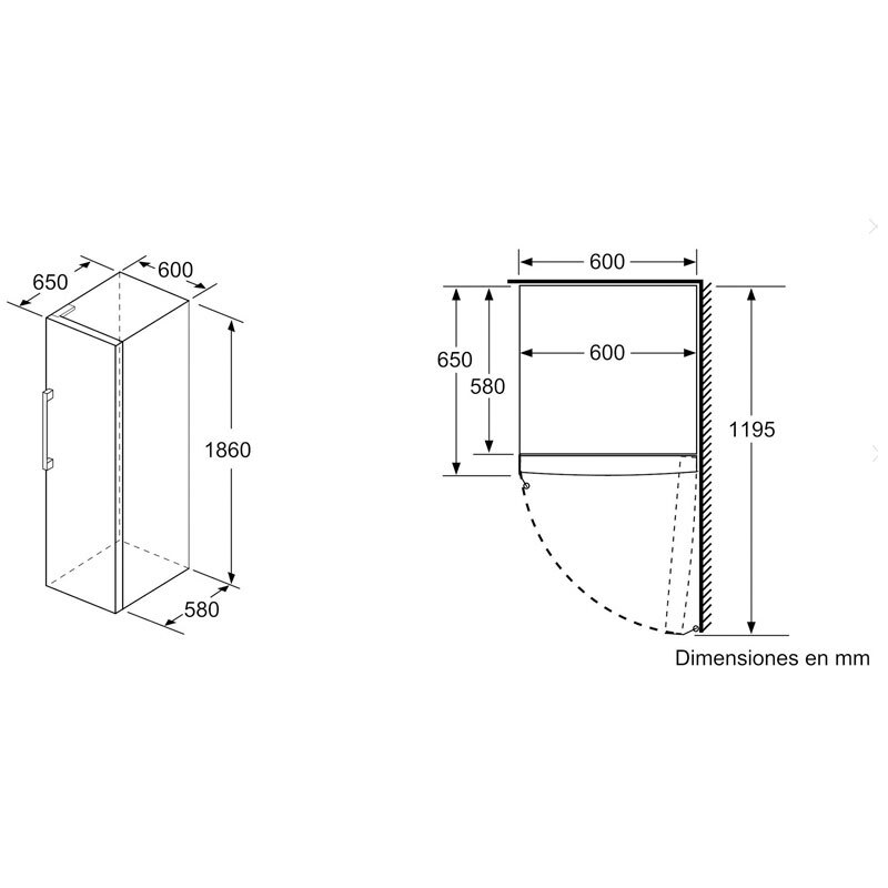 Congelador Siemens GS36NVXEV Acero Negro (1)