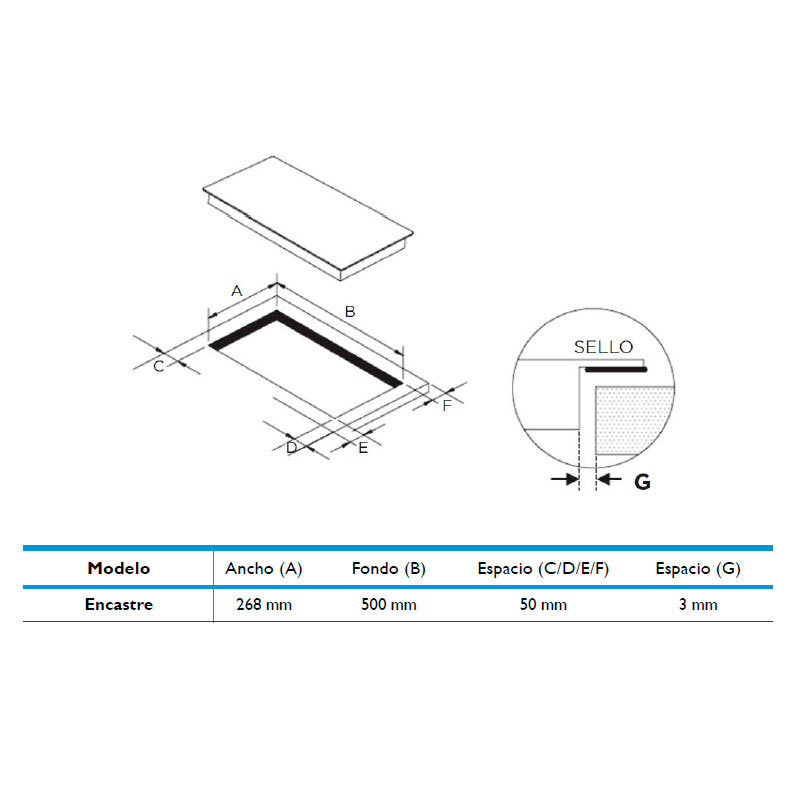 Placa Inducción Midea MIH350D157K0 30 cm (1)