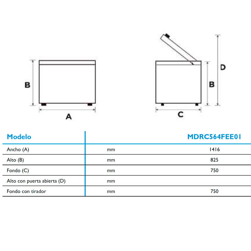 Arcón Midea MDRC564FZE01 Blanco (1)